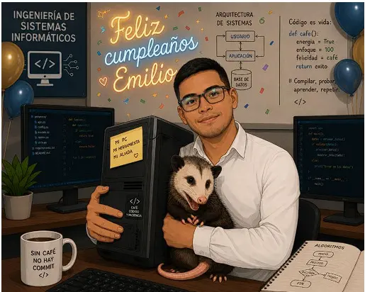 Emilio en su cumpleaños